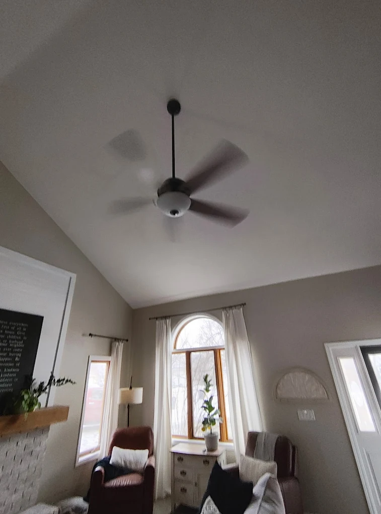 Quality interior painting — finished vaulted living room